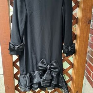 vintage 90s style dress with ruffles and beading